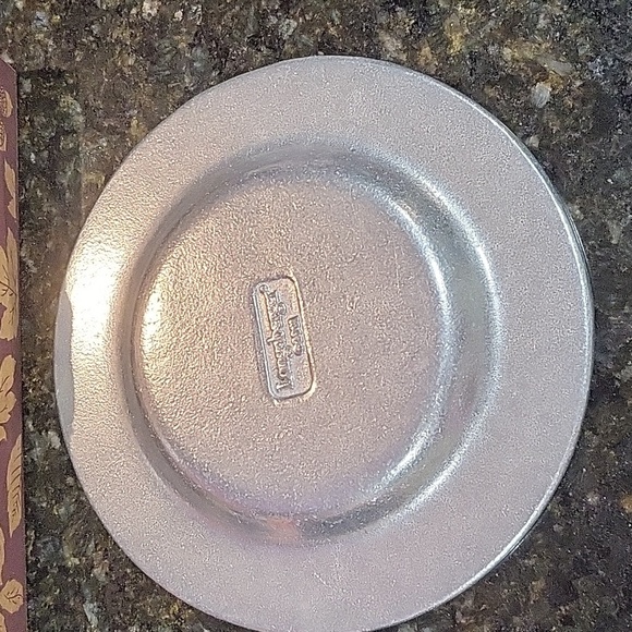 Longaberger MetalWare  FALLING LEAVES 8” Round Plate  ~RETIRED~Made in USA - Picture 5 of 6